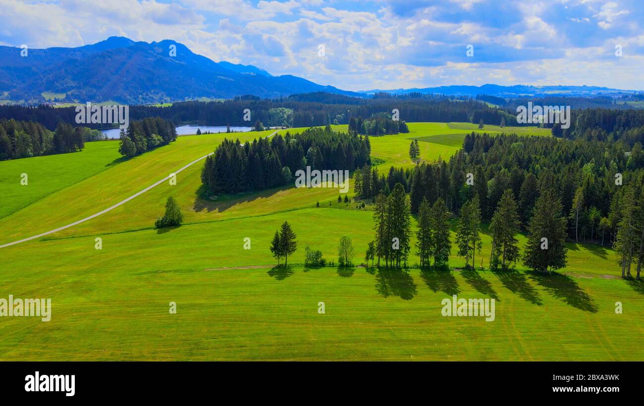Amazing nature of Bavaria in the Allgau district of the German Alps ...
