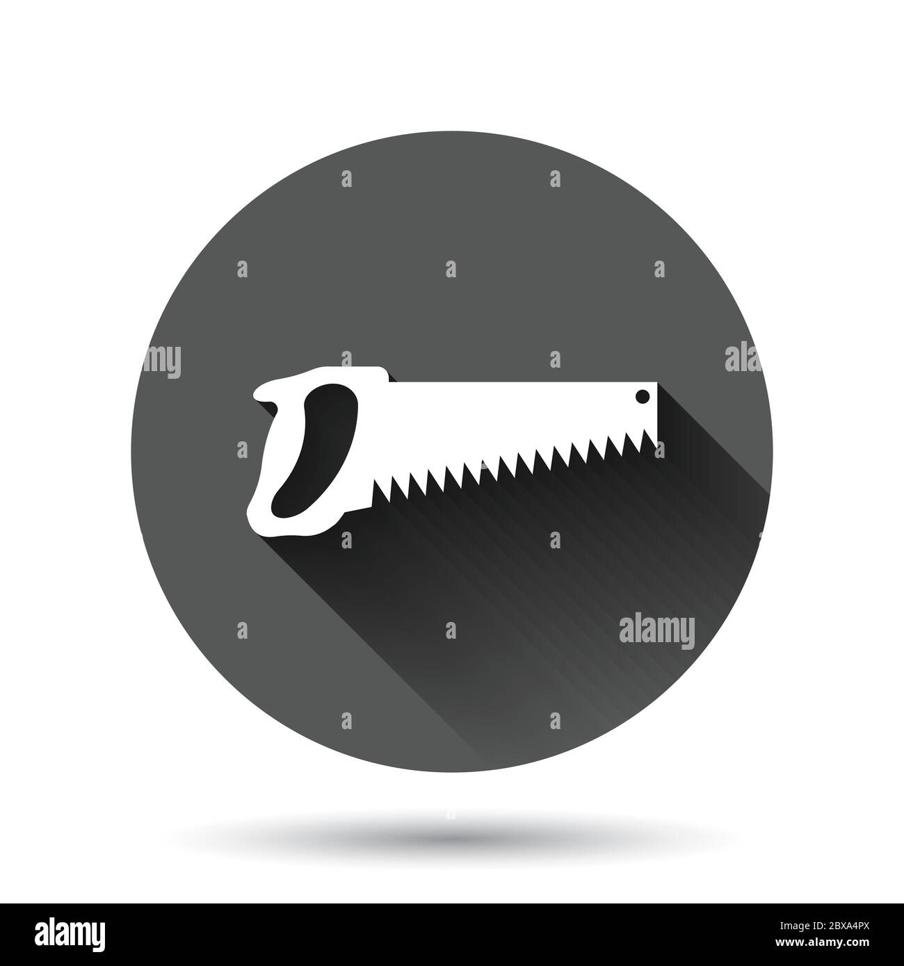 Saw blade icon in flat style. Working tools vector illustration on ...