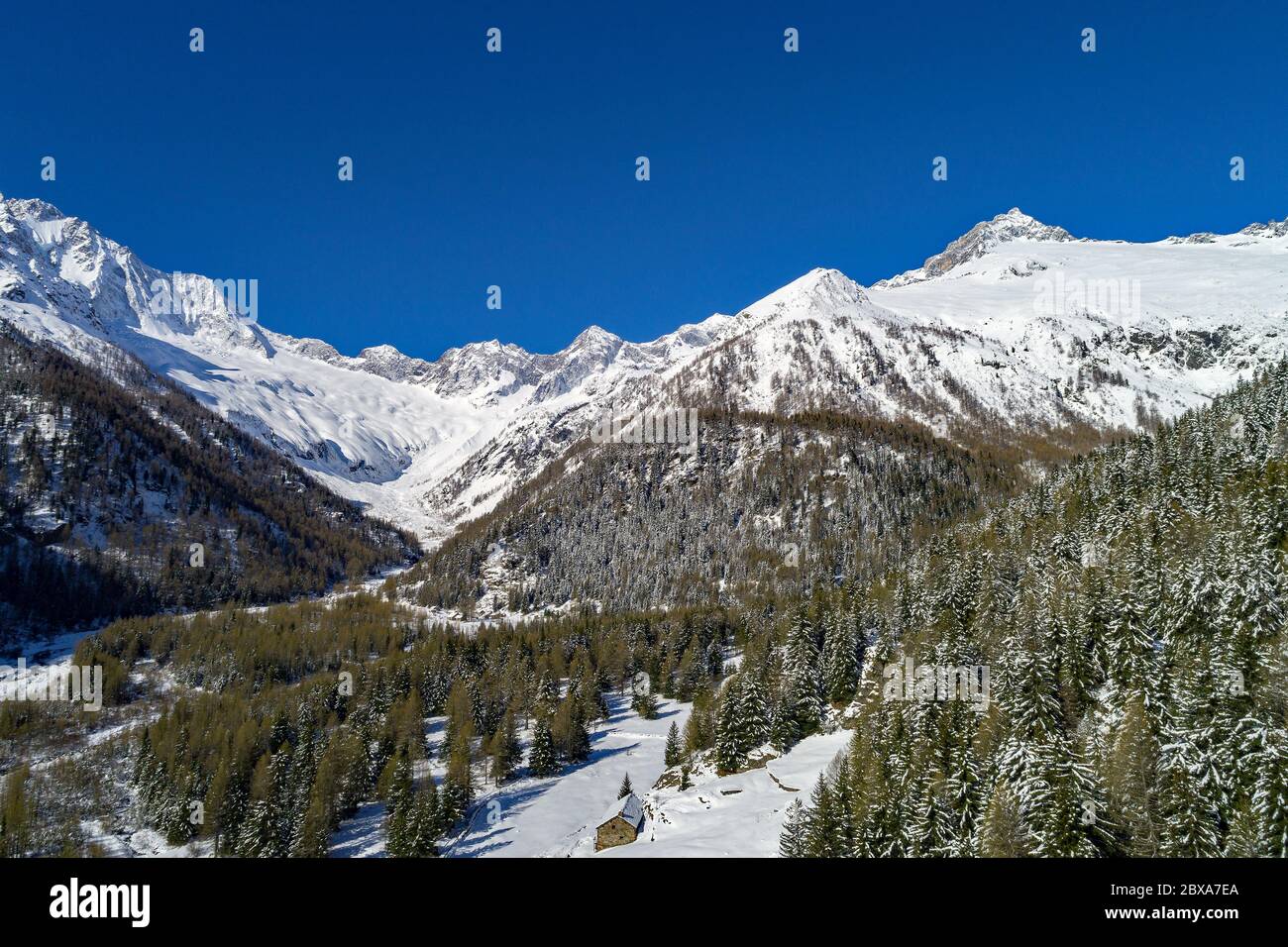 Chiareggio Valmalenco IT Panoramic Aerial View Of Pian Del Lupo 