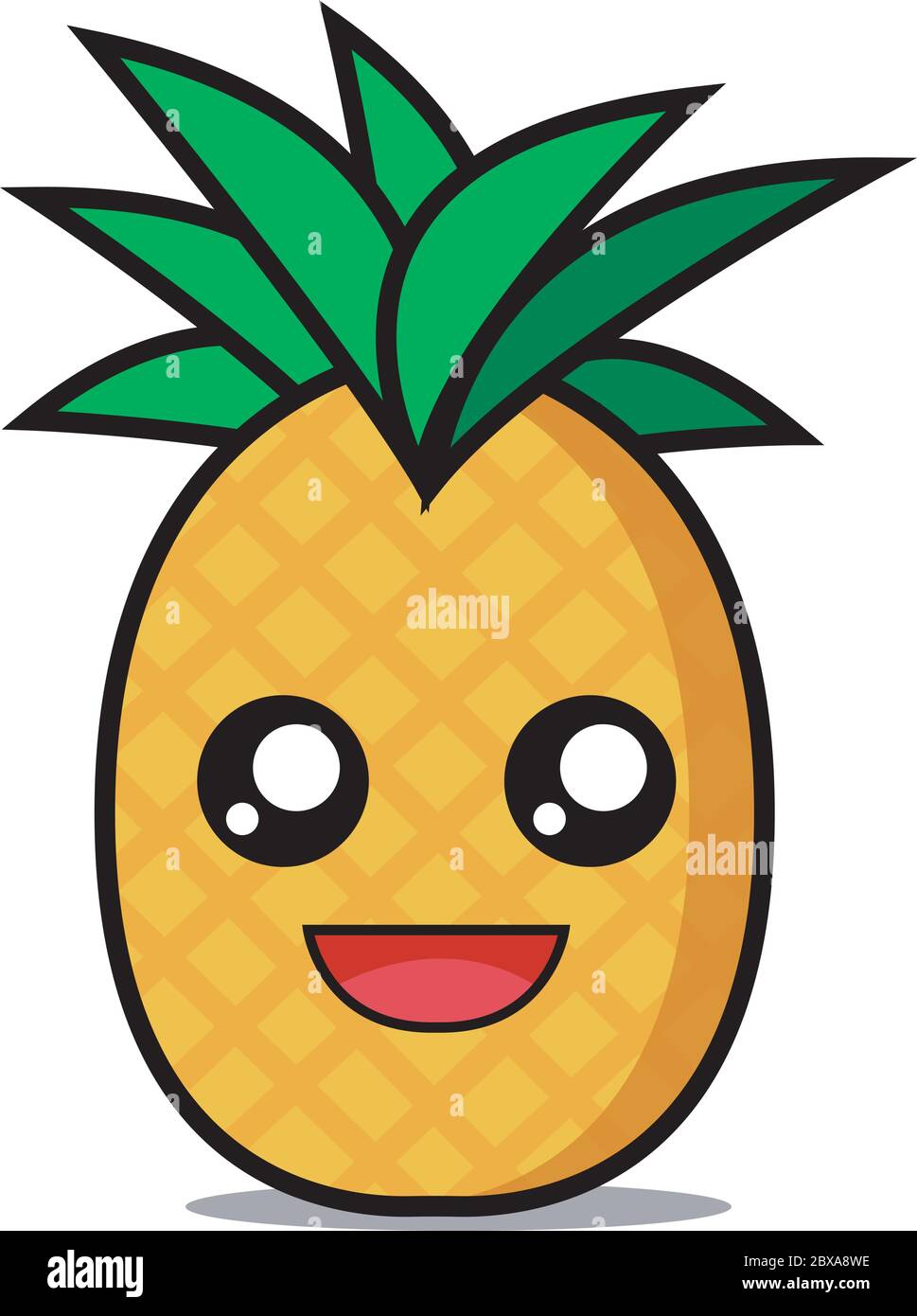 Cute Pineapple Fruit Stock Vector Image & Art - Alamy