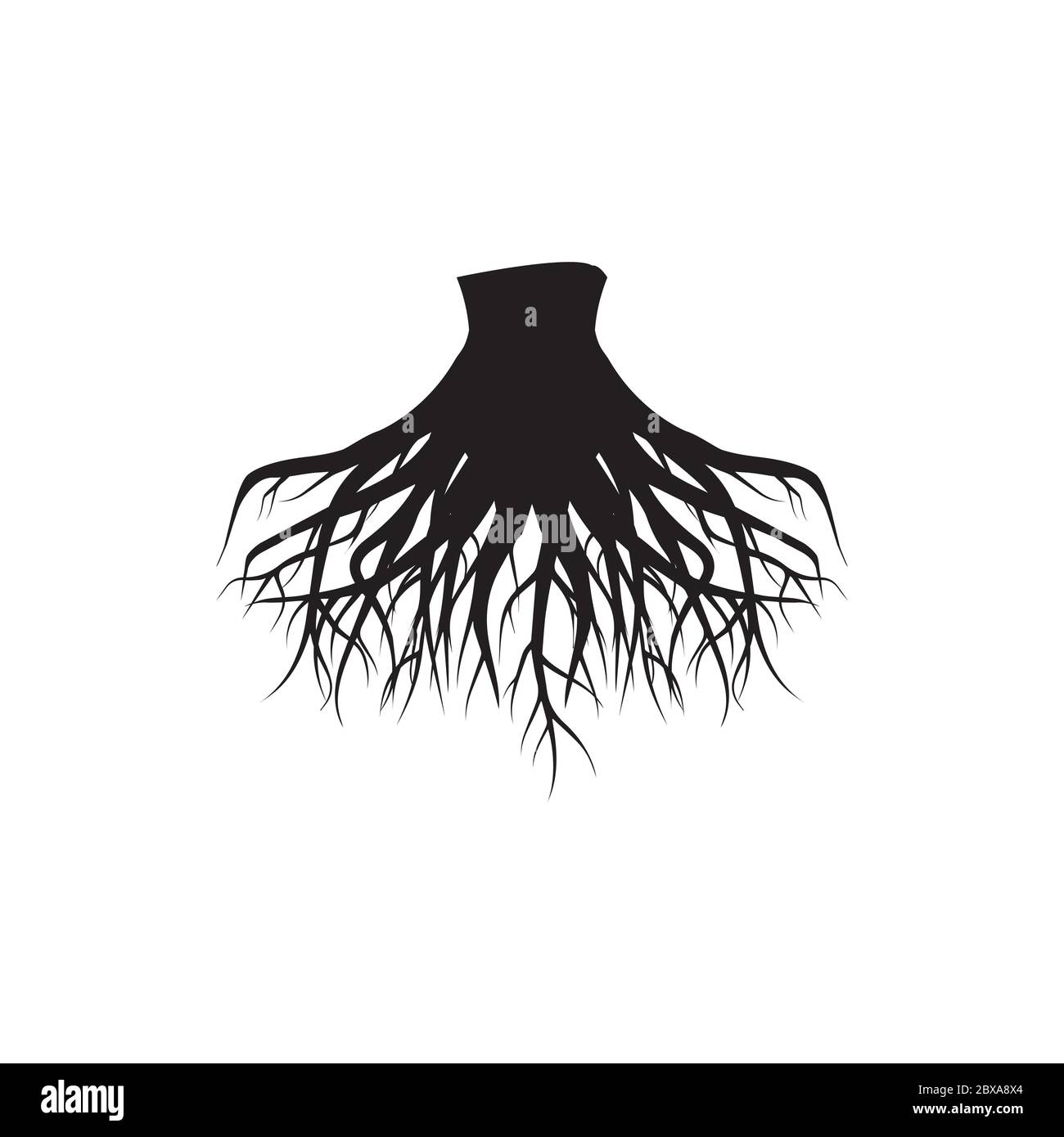 dead roots dry icon vector on white background Stock Vector