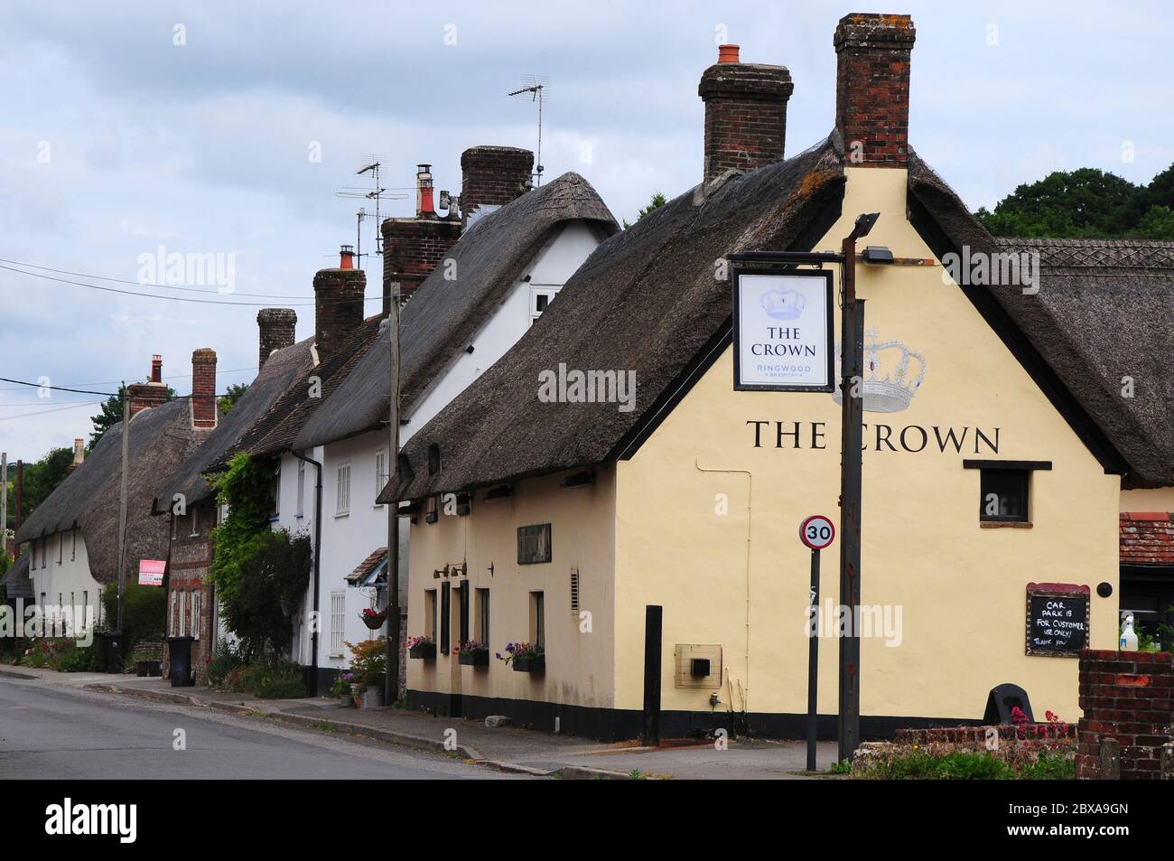 Winterborne Stickland village, Dorset, UK Stock Photo Alamy