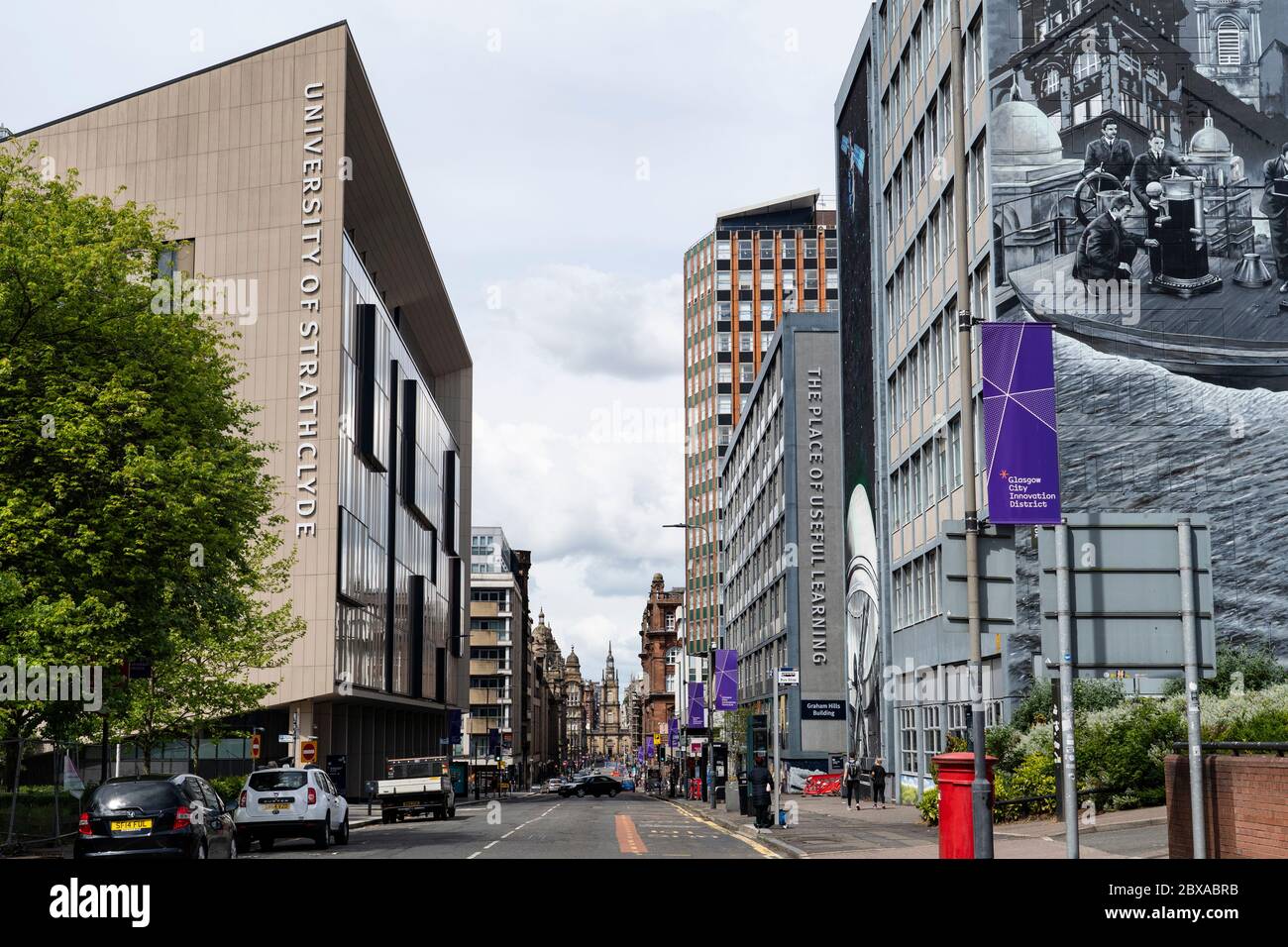 View of campus of University of Strathclyde on George Street in city centre of Glasgow, Scotland, UK Stock Photo