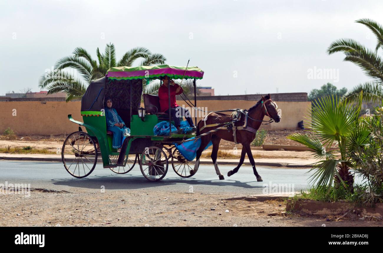 Horsedrawn carriage, Taroudant, Morocco Stock Photo