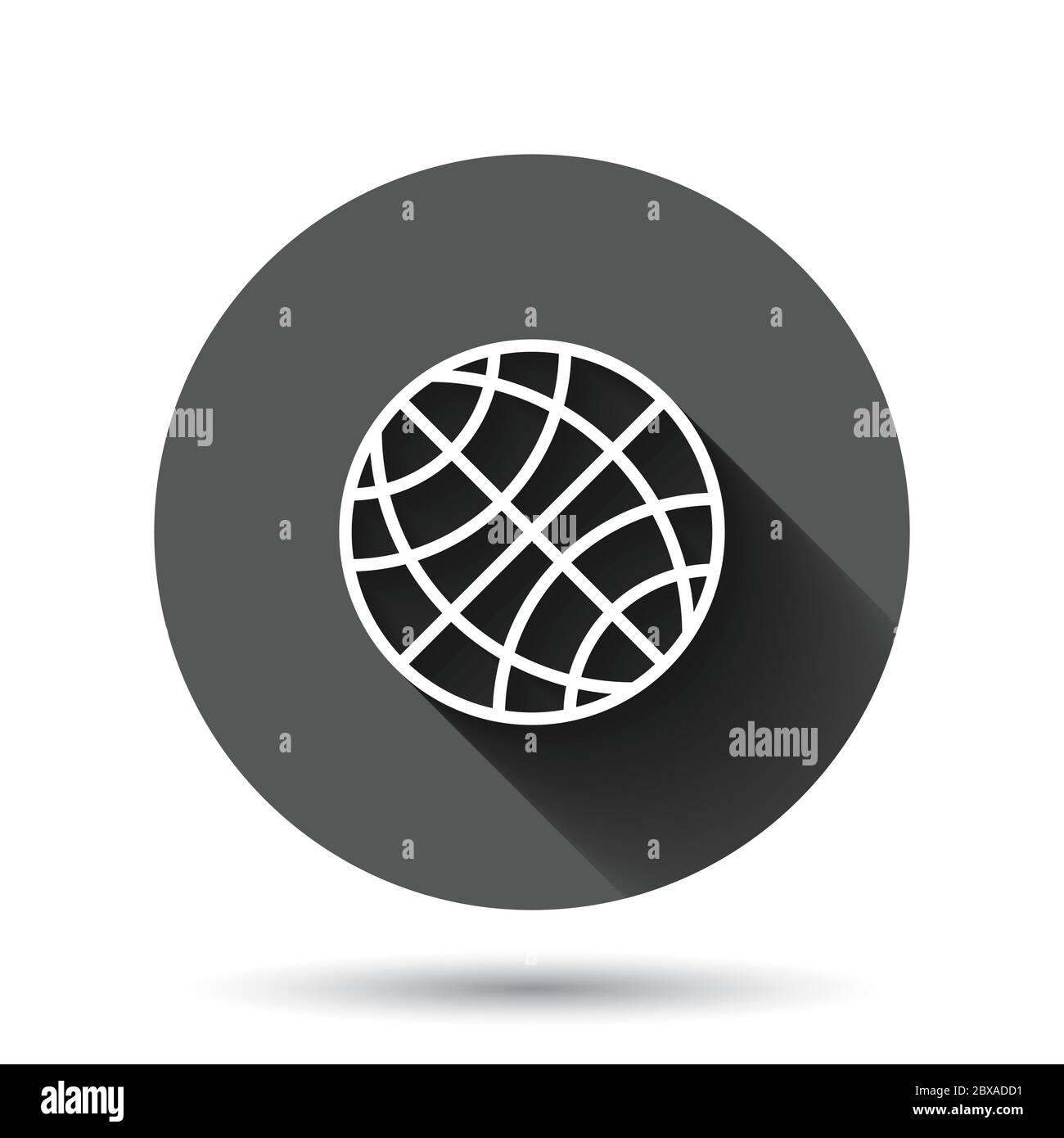 Earth planet icon in flat style. Globe geographic vector illustration ...