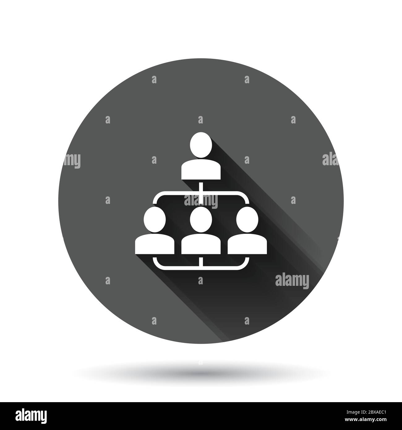 Corporate organization chart with business people vector icon in flat ...