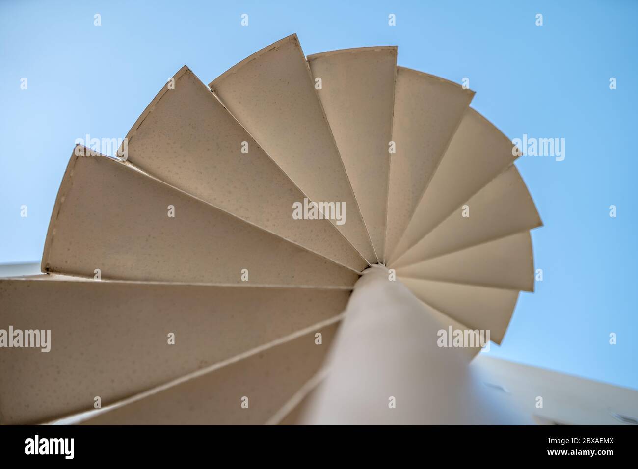 spiral stair or spiral step Stock Photo
