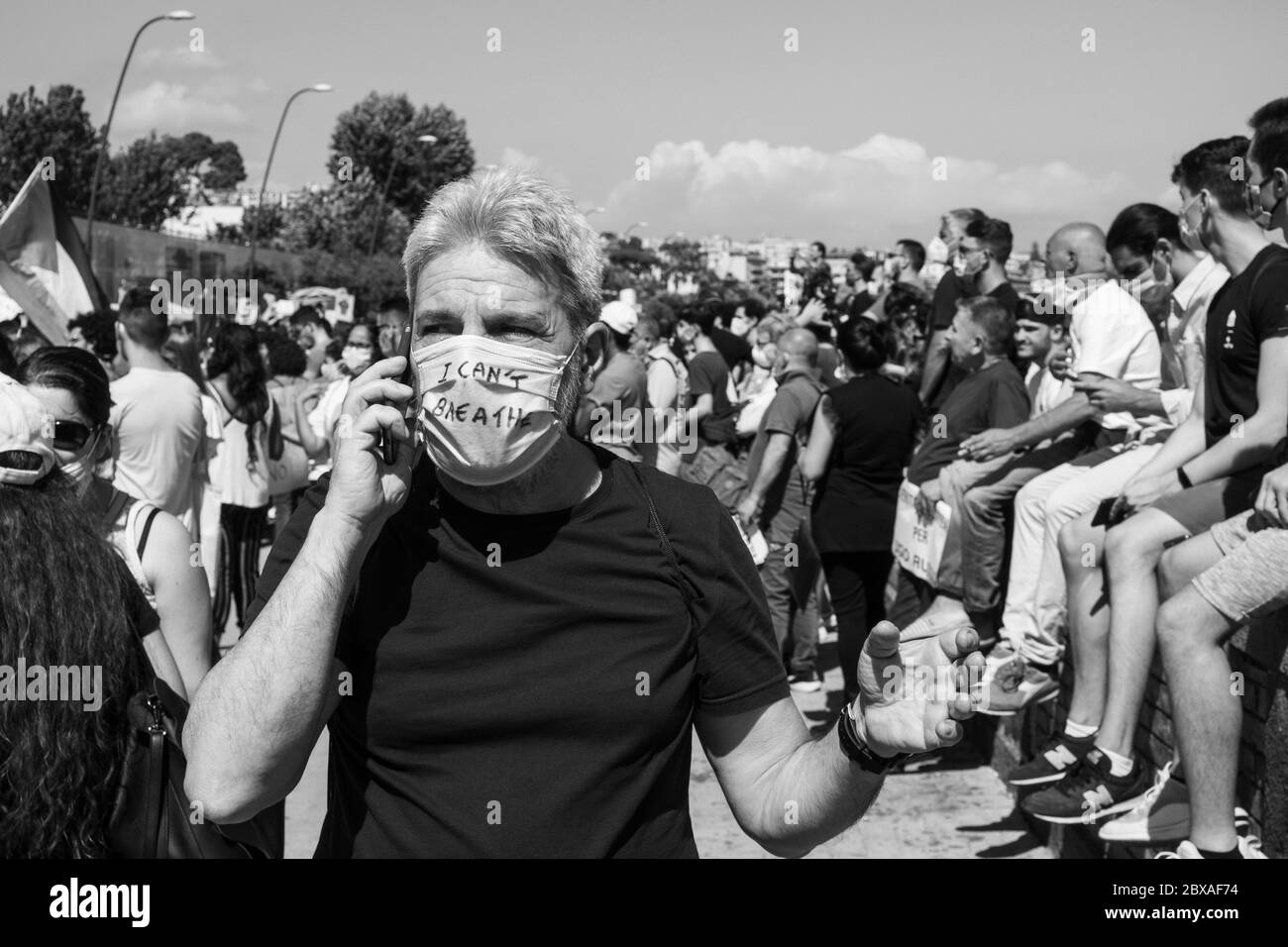 Black Live Matters Napoli Italy 2020 Stock Photo