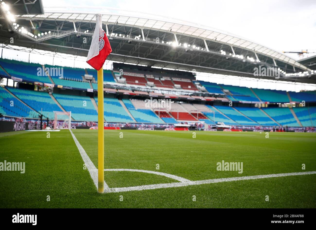 Leipzig Germany 06th June 2020 Football Bundesliga Rb Leipzig Sc Paderborn 07 30th Matchday In The Red Bull Arena Empty Stands Before The Game Credit Hannibal Hanschke Reuters Pool Dpa Important Note In