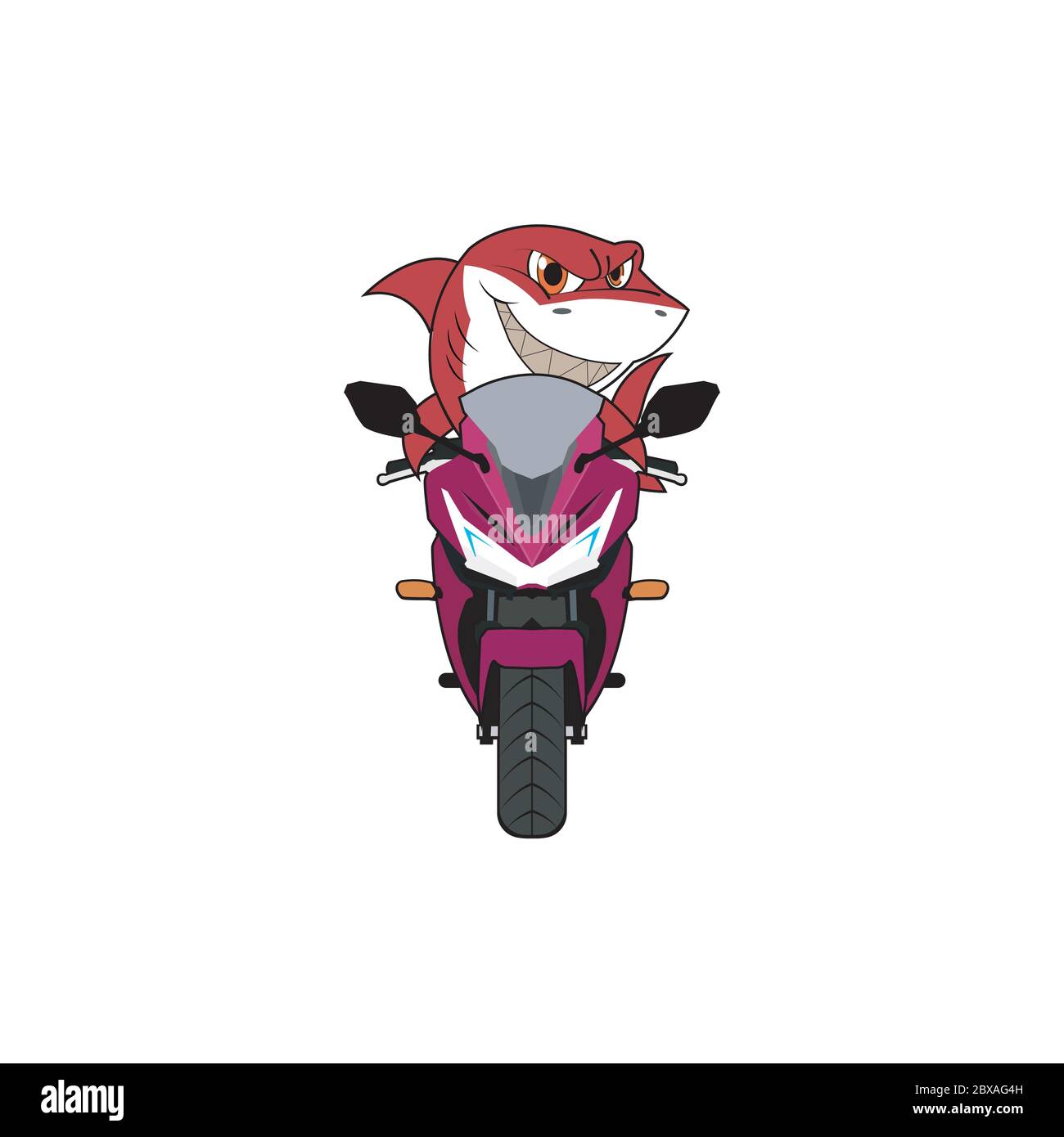 Shark Ridinga Motorcycle Moto shark Stock Vector Images - Alamy