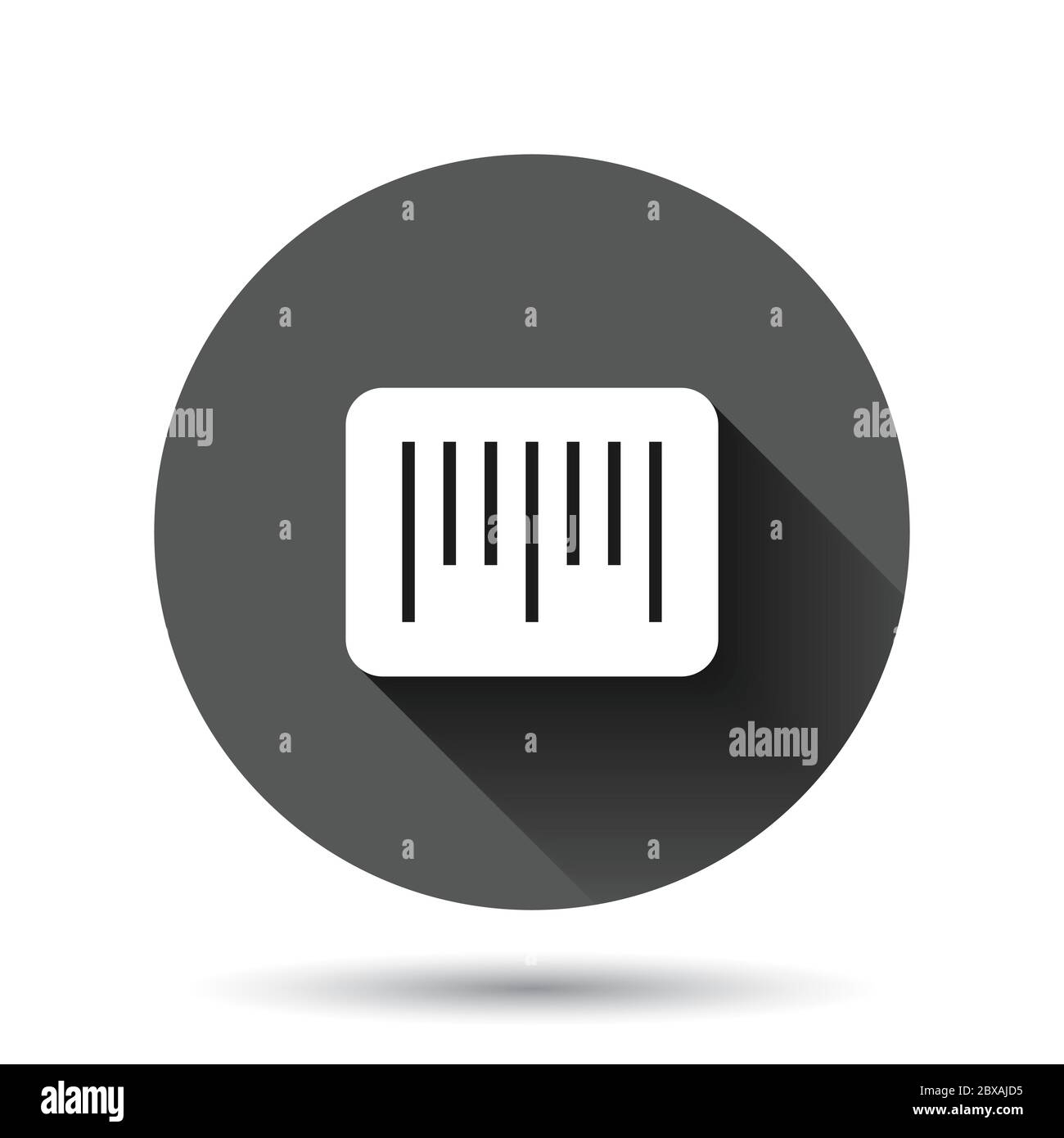Barcode icon in flat style. Product distribution vector illustration on ...