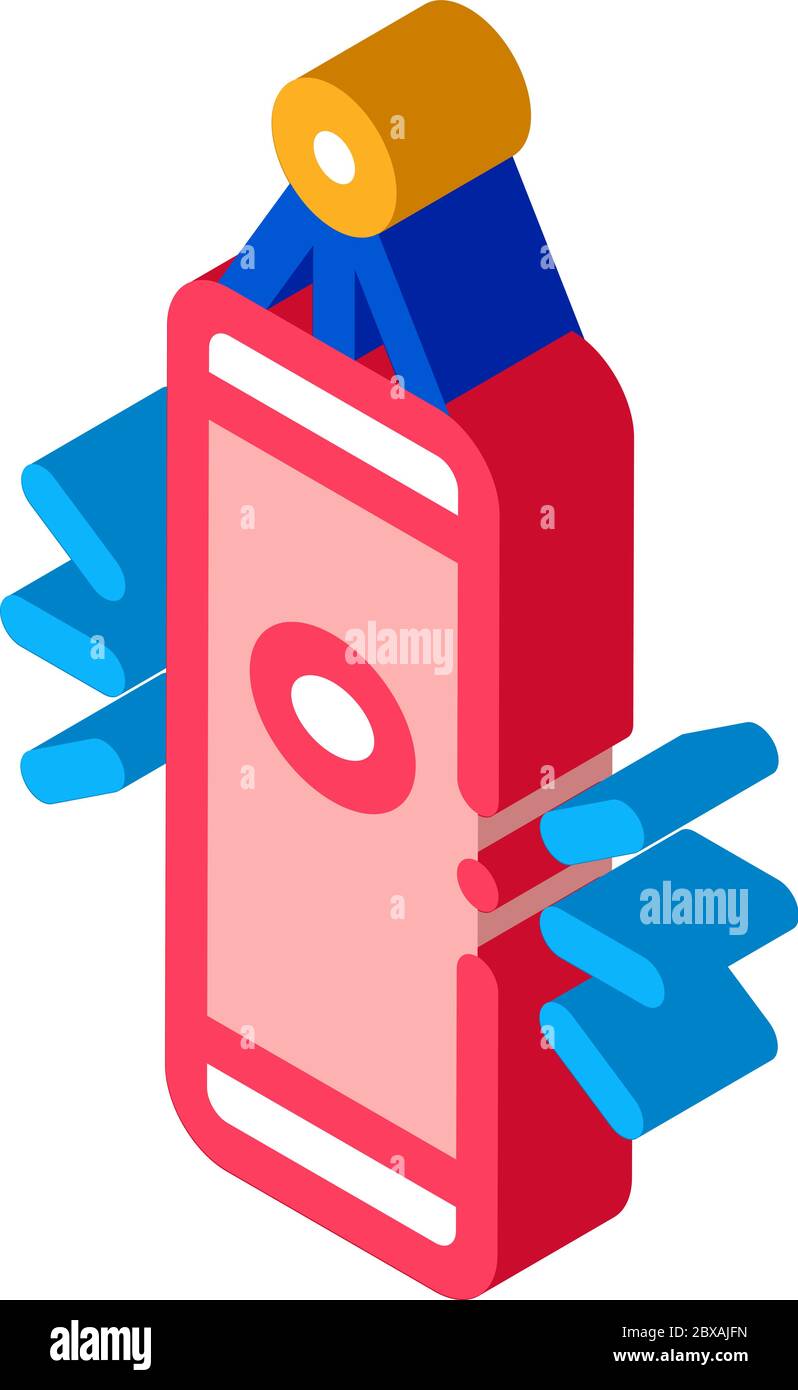 Punching Bag isometric icon vector illustration Stock Vector