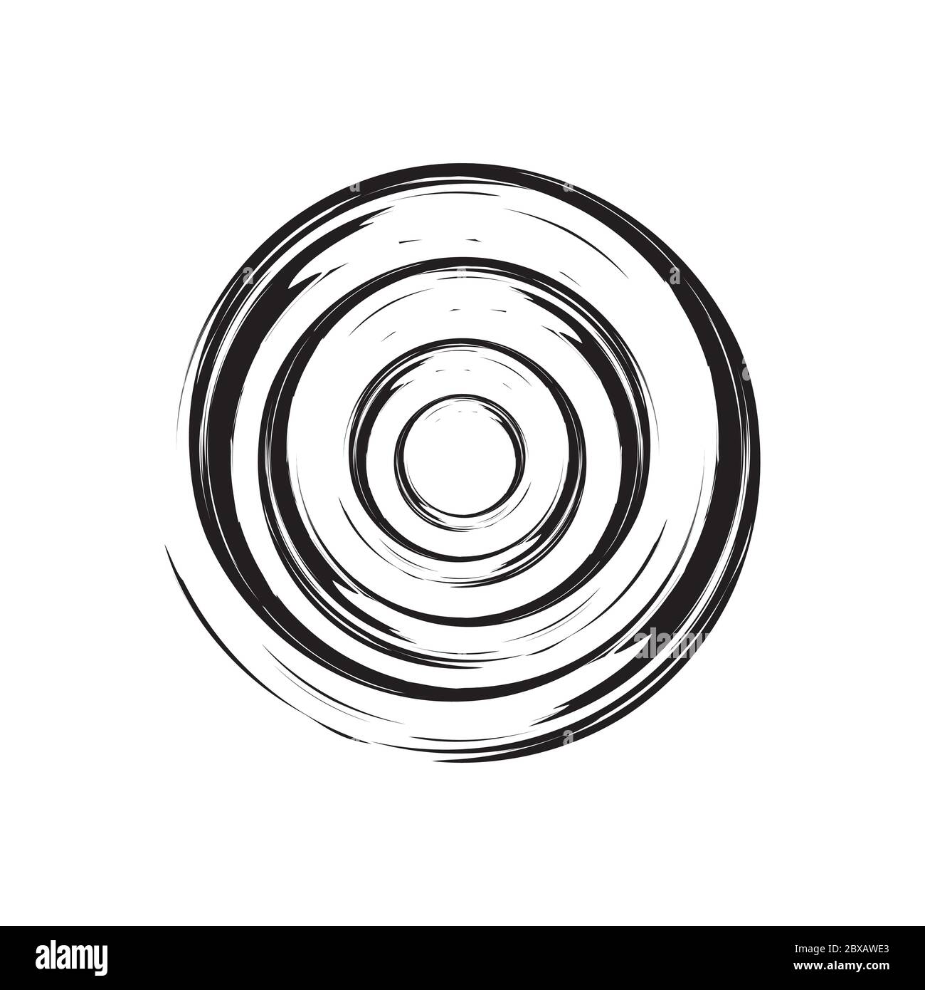 spiral brush ink design vector on white background Stock Vector Image