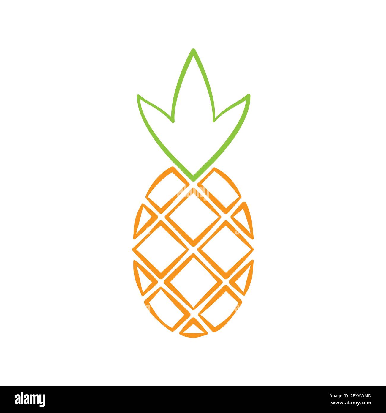 abstract pineapple icon vector on white background Stock Vector