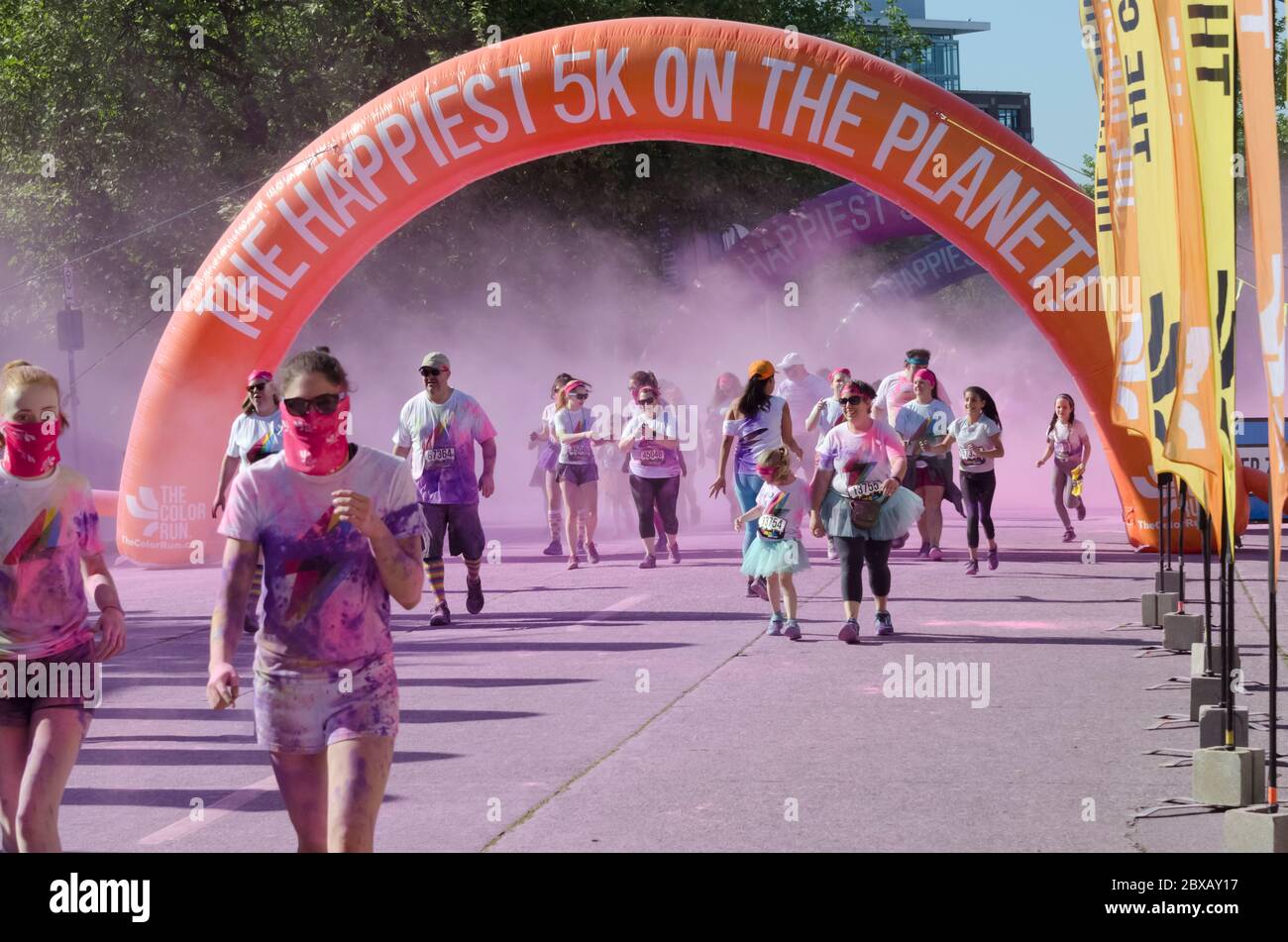 Images from the Color Run, in Seattle Washington, USA Stock Photo - Alamy