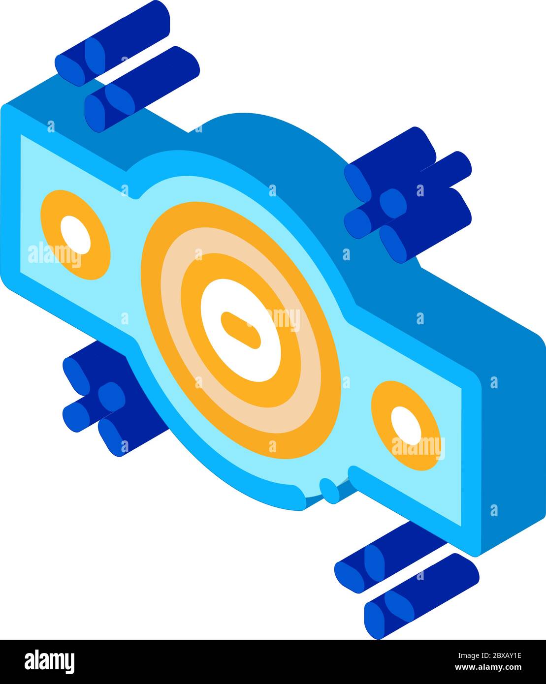 Championship Belt isometric icon vector illustration Stock Vector