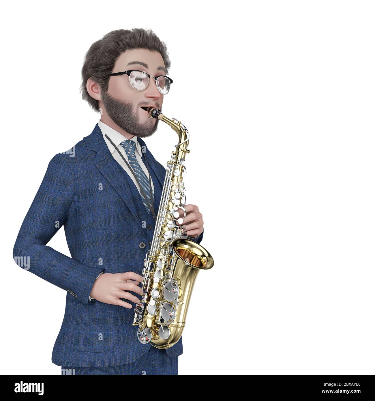 Saxophone Cartoon High Resolution Stock Photography And Images Alamy