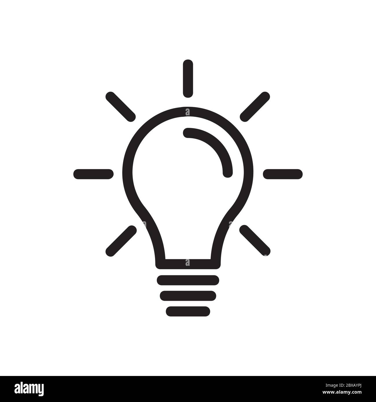 lightbulb icon vector isolated on white background Stock Vector Image & Art  - Alamy