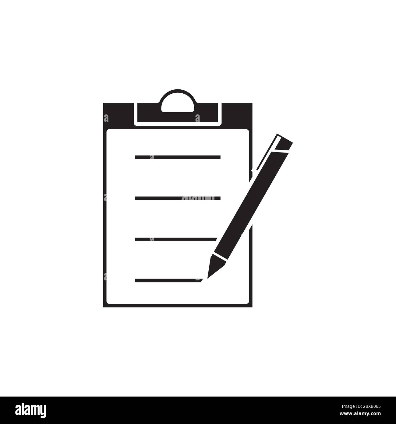 pen clipboard vector isolated on white background Stock Vector
