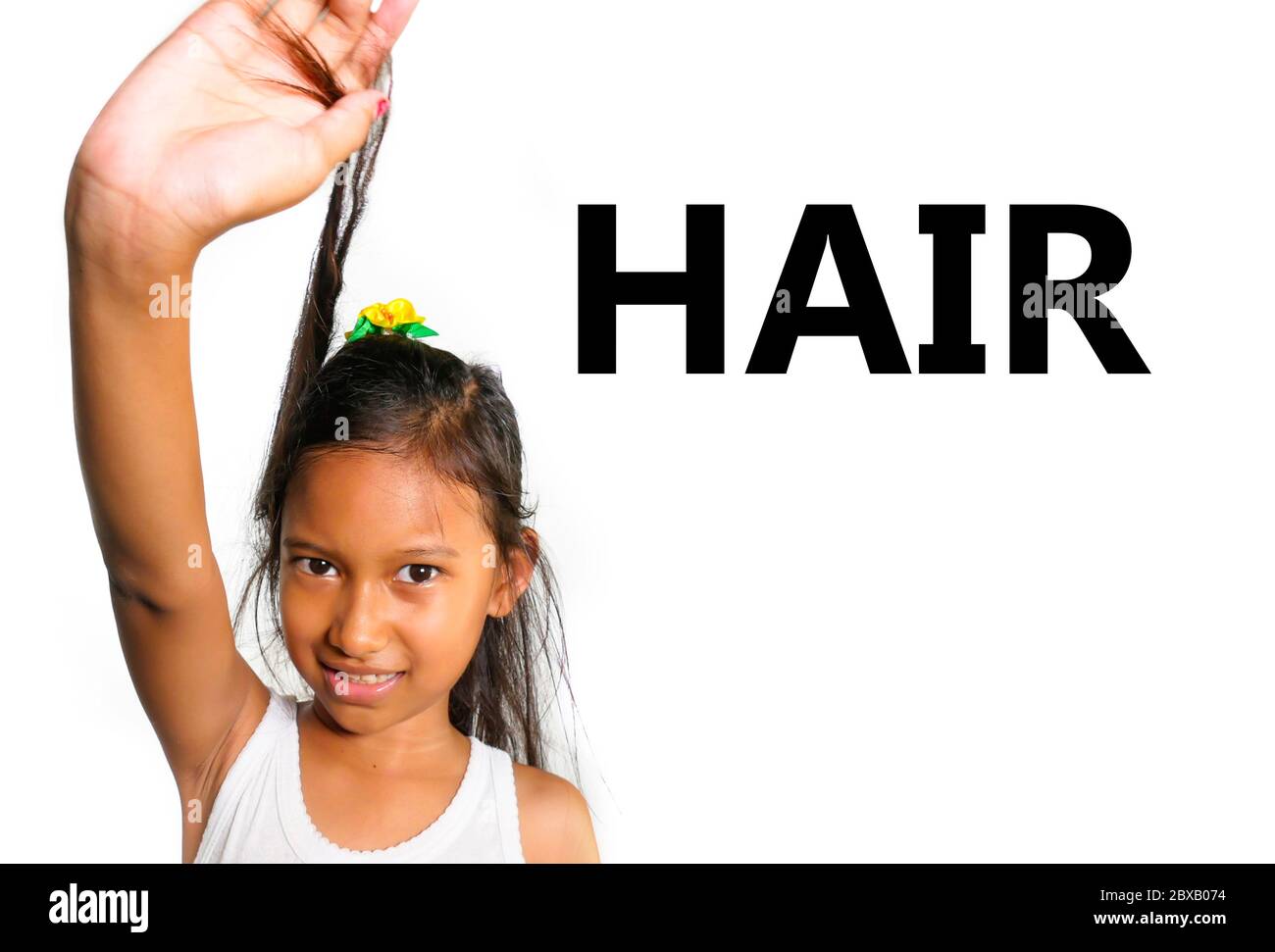 English learning body and face parts school card with beautiful and