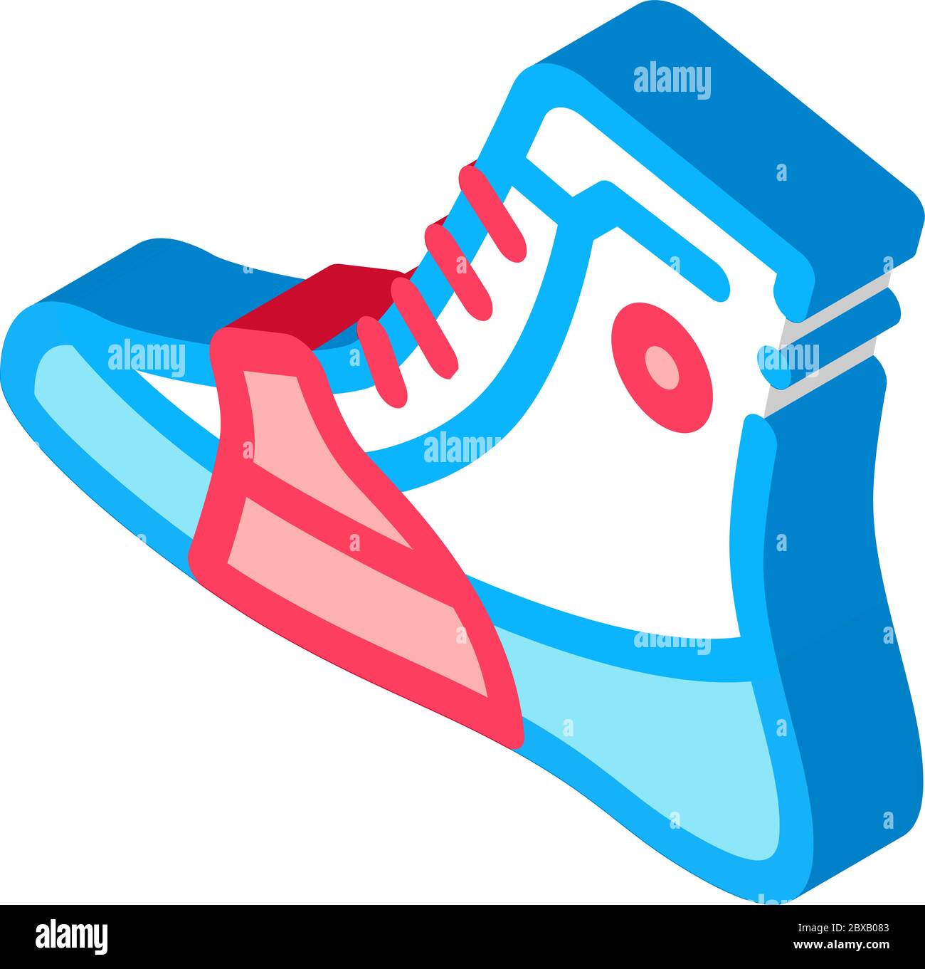 Boxing Shoes Sneakers isometric icon vector illustration Stock Vector