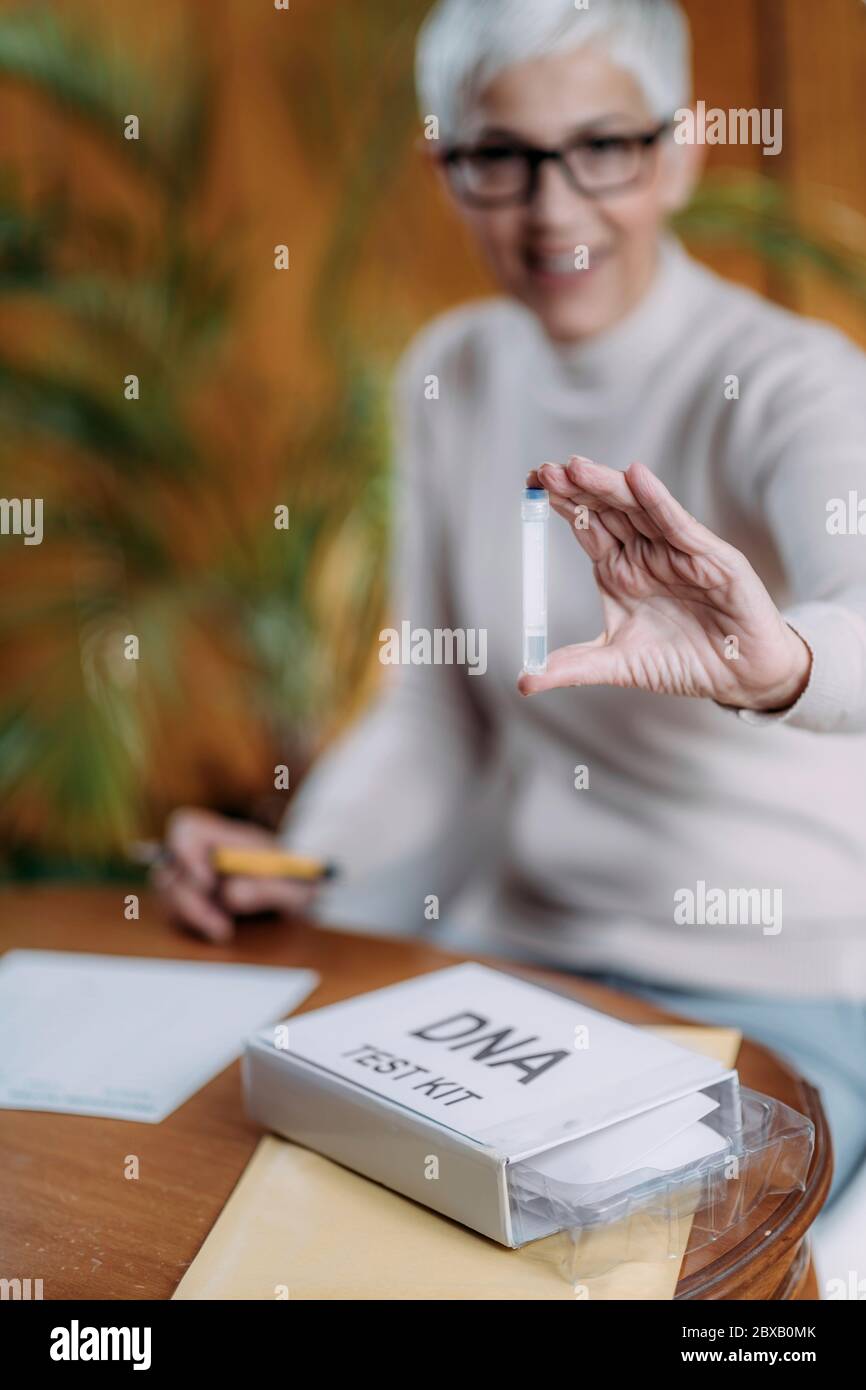 DNA home test kit Stock Photo Alamy