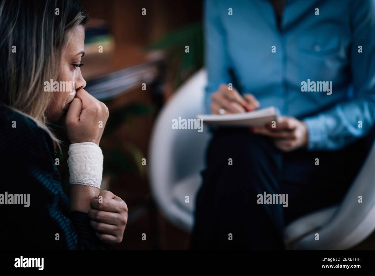 Cognitive behavioural therapy session Stock Photo