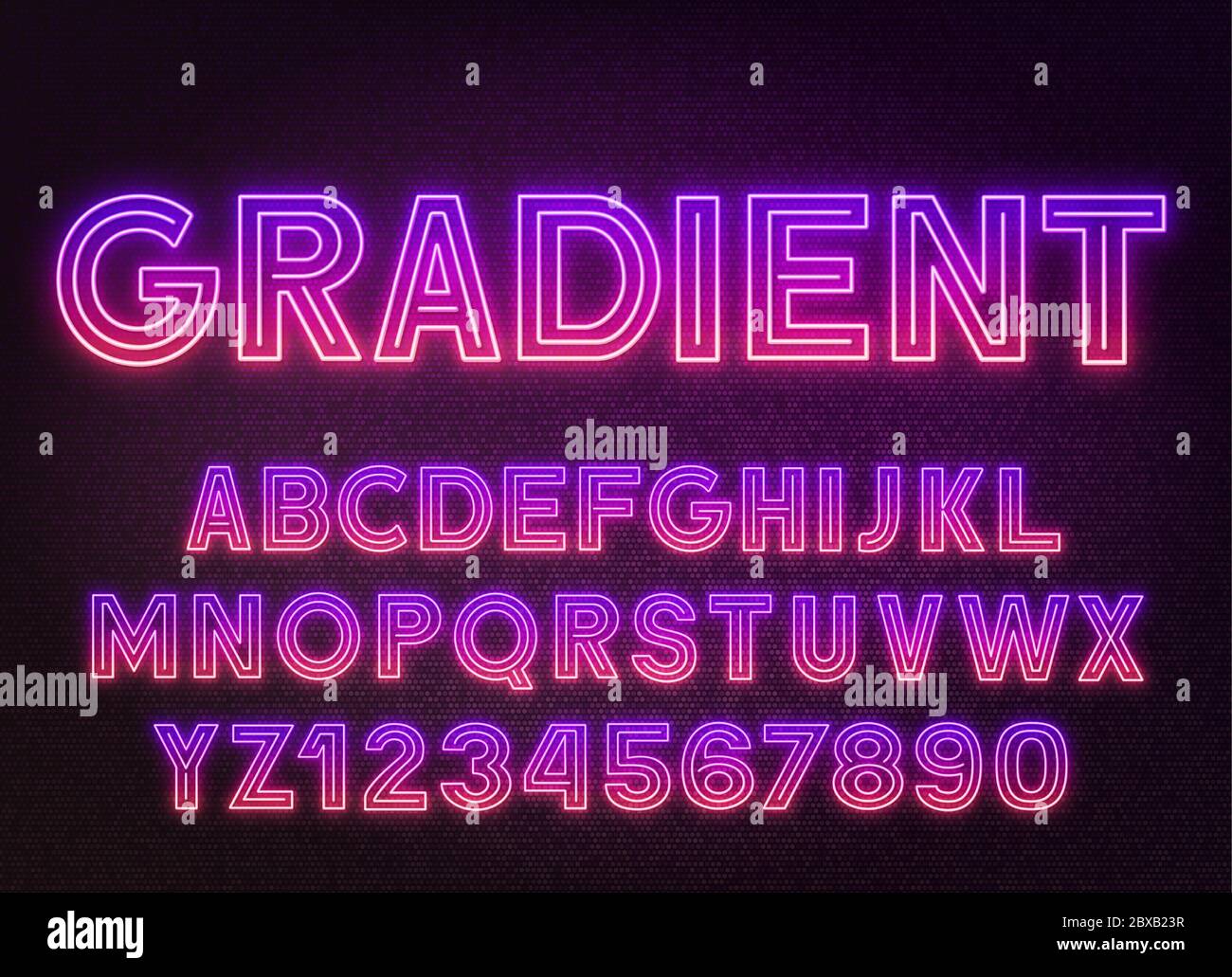 Neon Glow Effect Alphabet PNG Clip Art Letters Script Font 