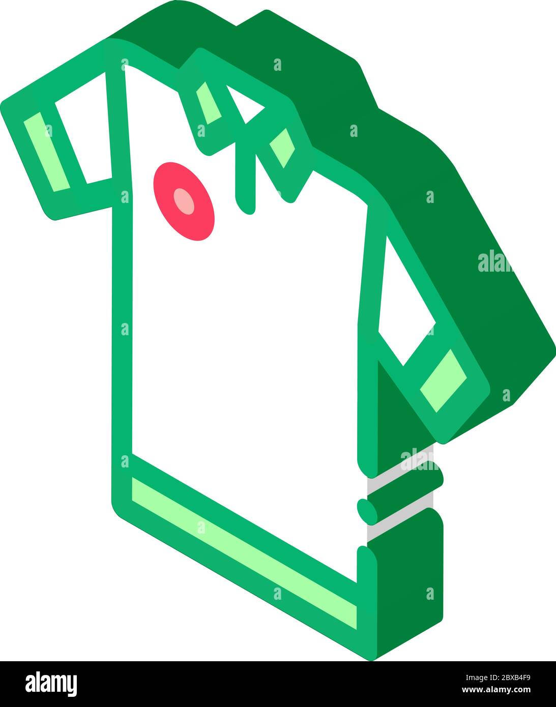 Player T-shirt isometric icon vector illustration Stock Vector