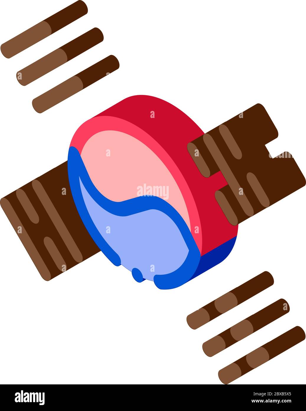 South Korea Flag isometric icon vector illustration Stock Vector