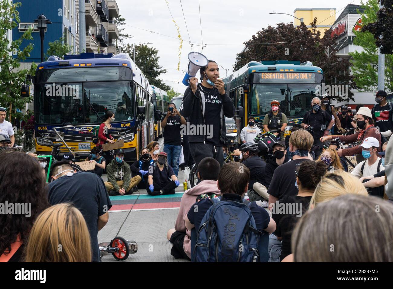 Seattle Pd Protesters Seattle police department hi-res stock photography and images - Alamy