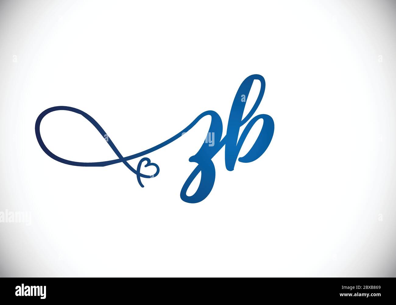 Initial Monogram Letter Z B Logo Design Vector Template. Graphic ...