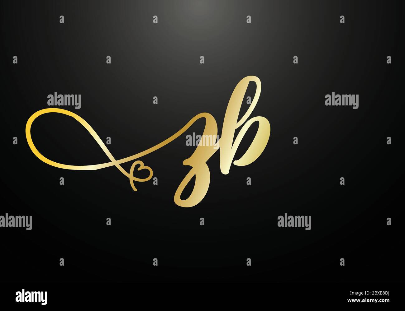 Initial Monogram Letter Z B Logo Design Vector Template. Graphic ...