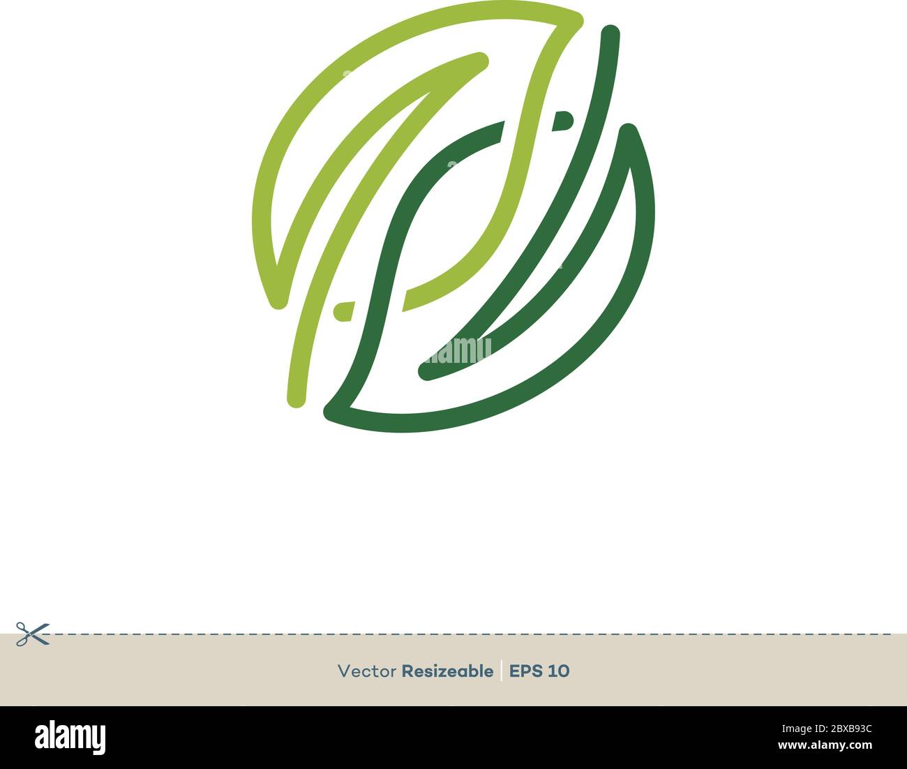 Green Leaves Vector Logo Template Illustration Design. Vector EPS 10 ...