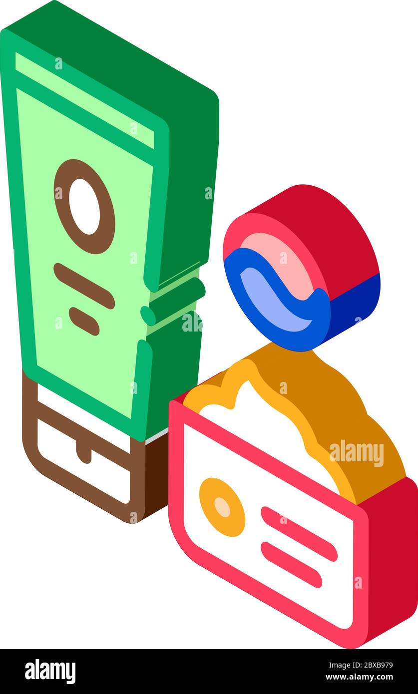 Cosmetics Package isometric icon vector illustration Stock Vector