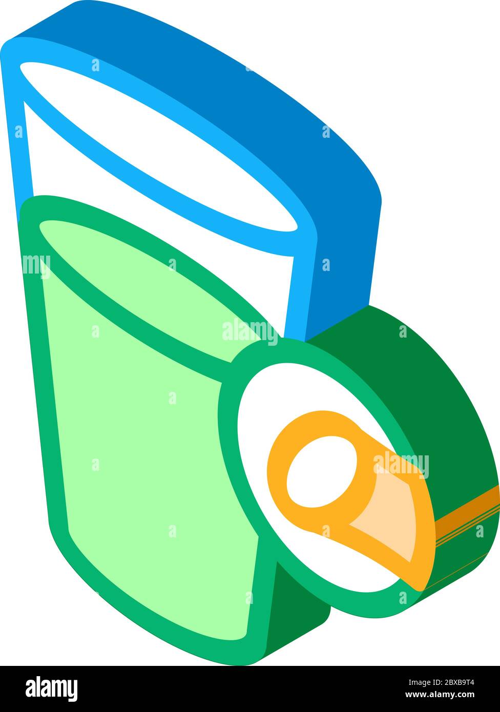 Cup Sweet Water isometric icon vector illustration Stock Vector