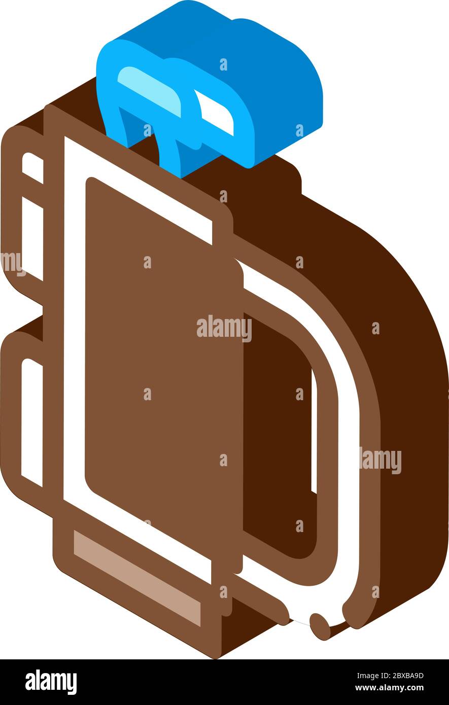 Golf Putters Bag isometric icon vector illustration Stock Vector