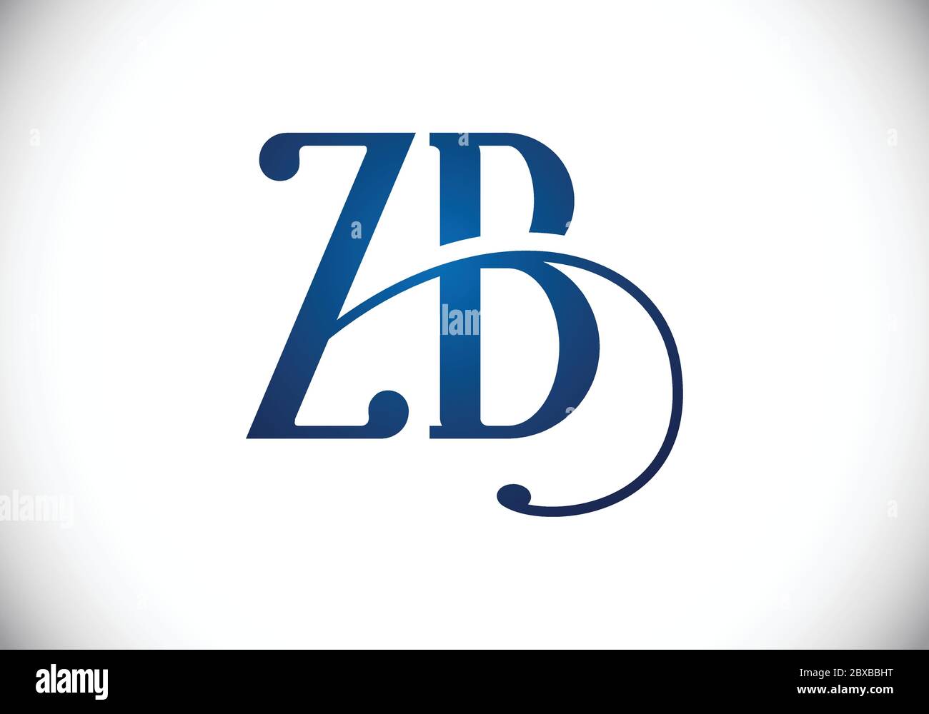 Initial Monogram Letter Z B Logo Design Vector Template. Graphic ...