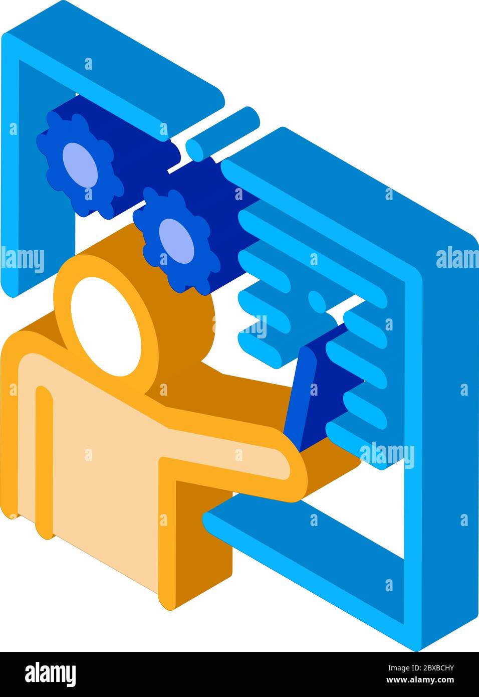 Technical Lesson isometric icon vector illustration Stock Vector Image ...