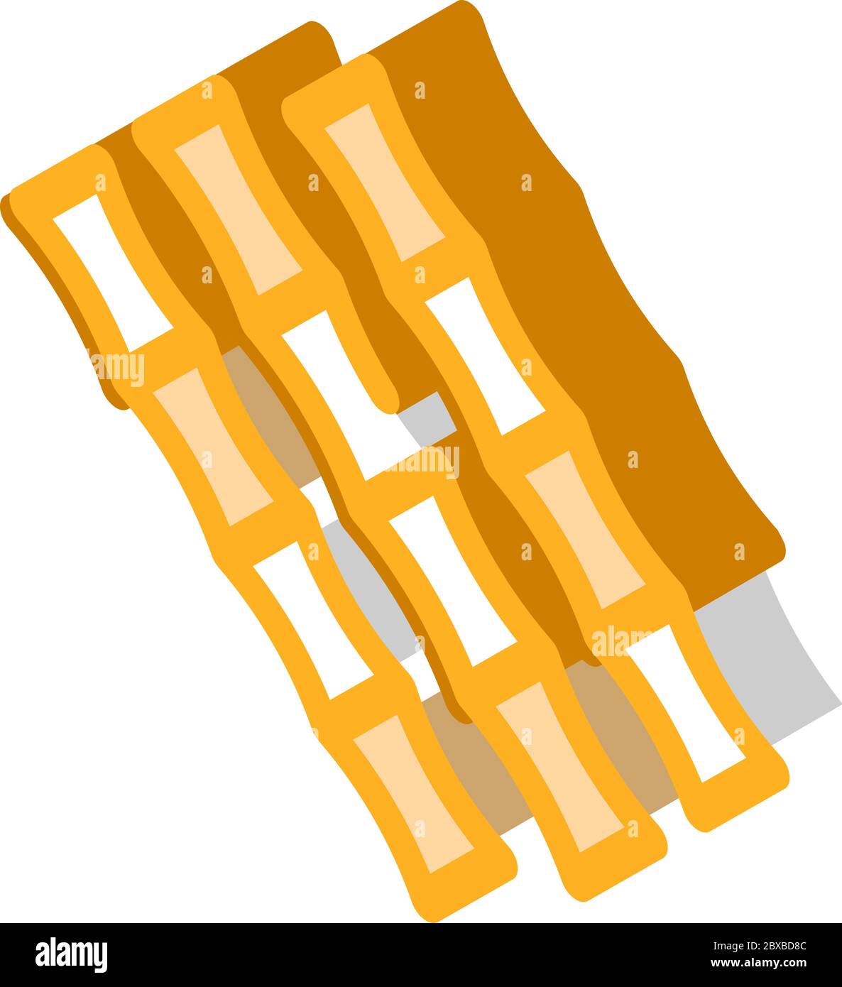 Sugar Cane Sticks isometric icon vector illustration Stock Vector