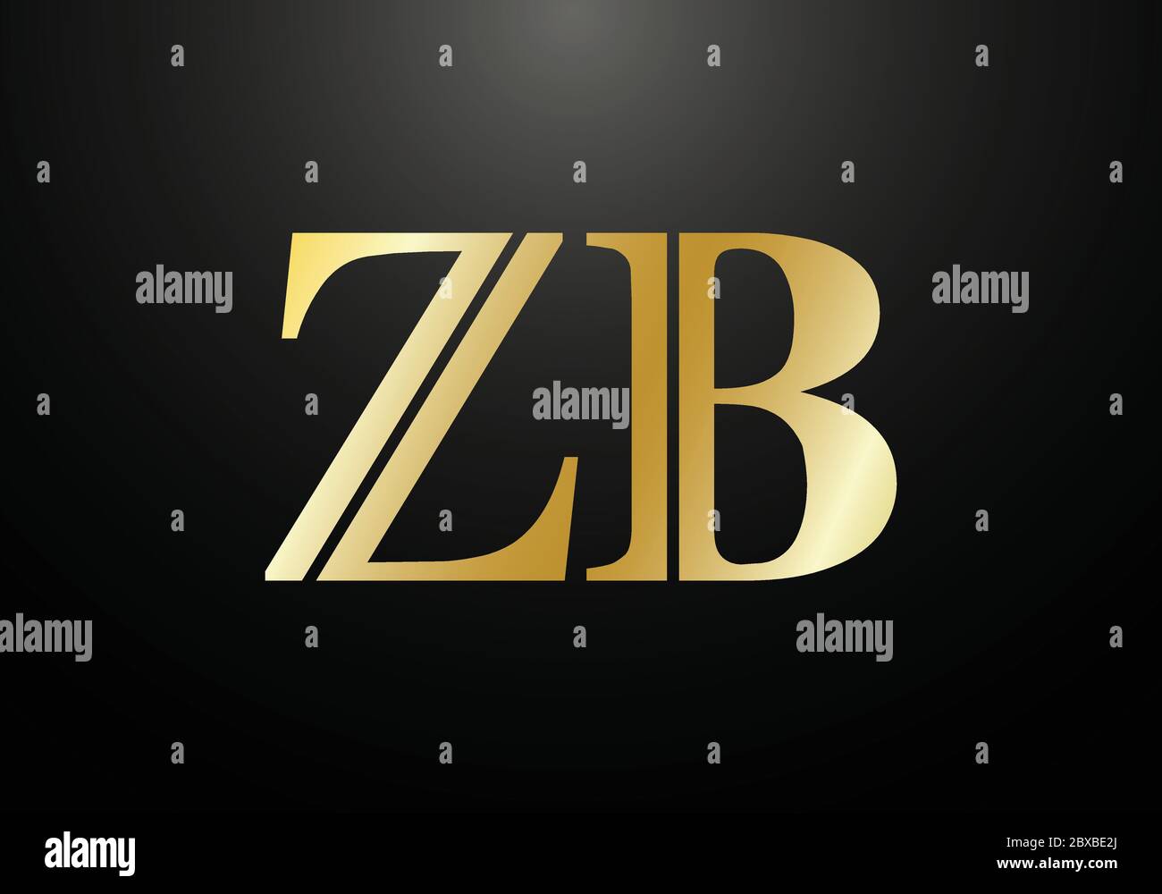 Initial Monogram Letter Z B Logo Design Vector Template. Graphic ...