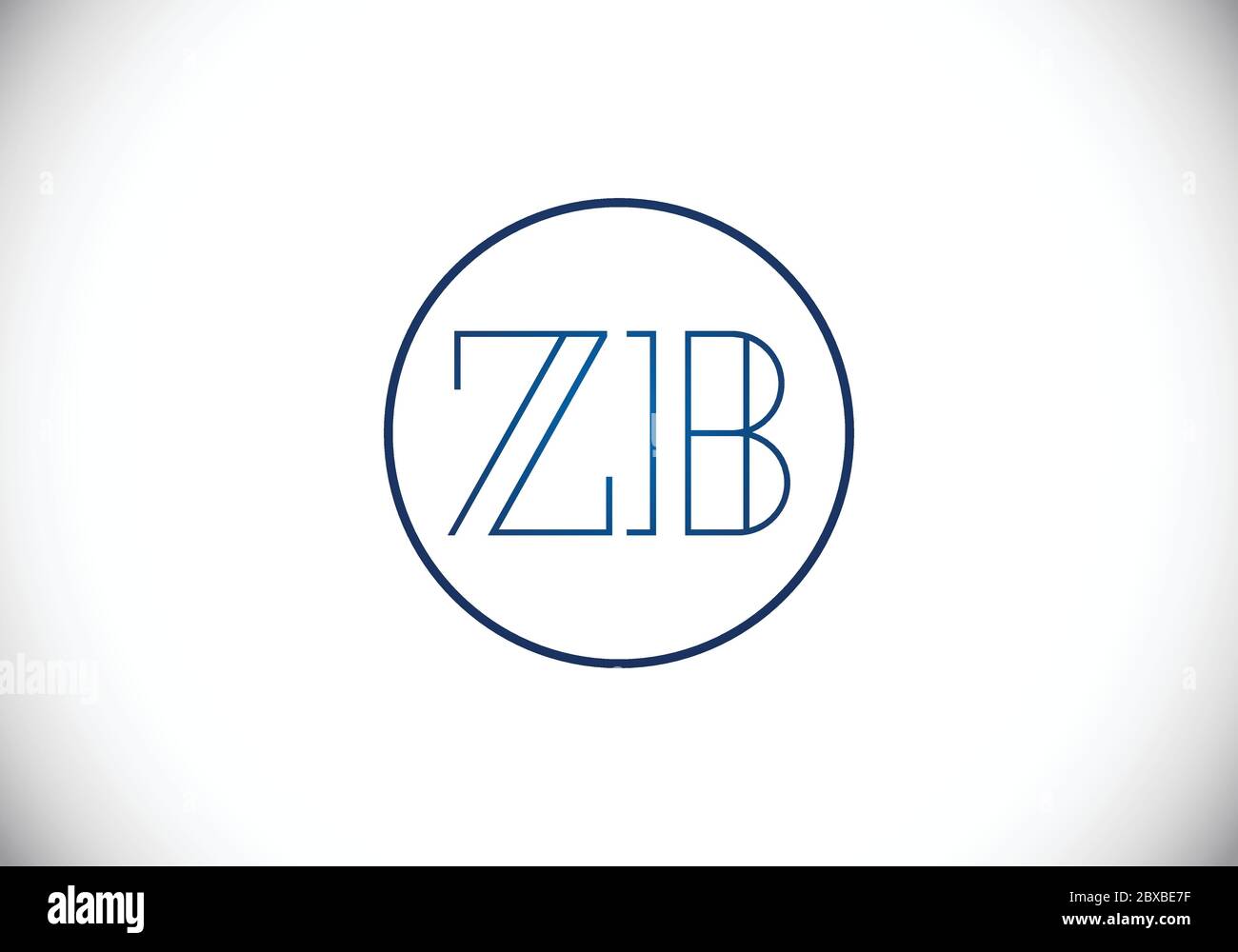 Initial Monogram Letter Z B Logo Design Vector Template. Graphic ...