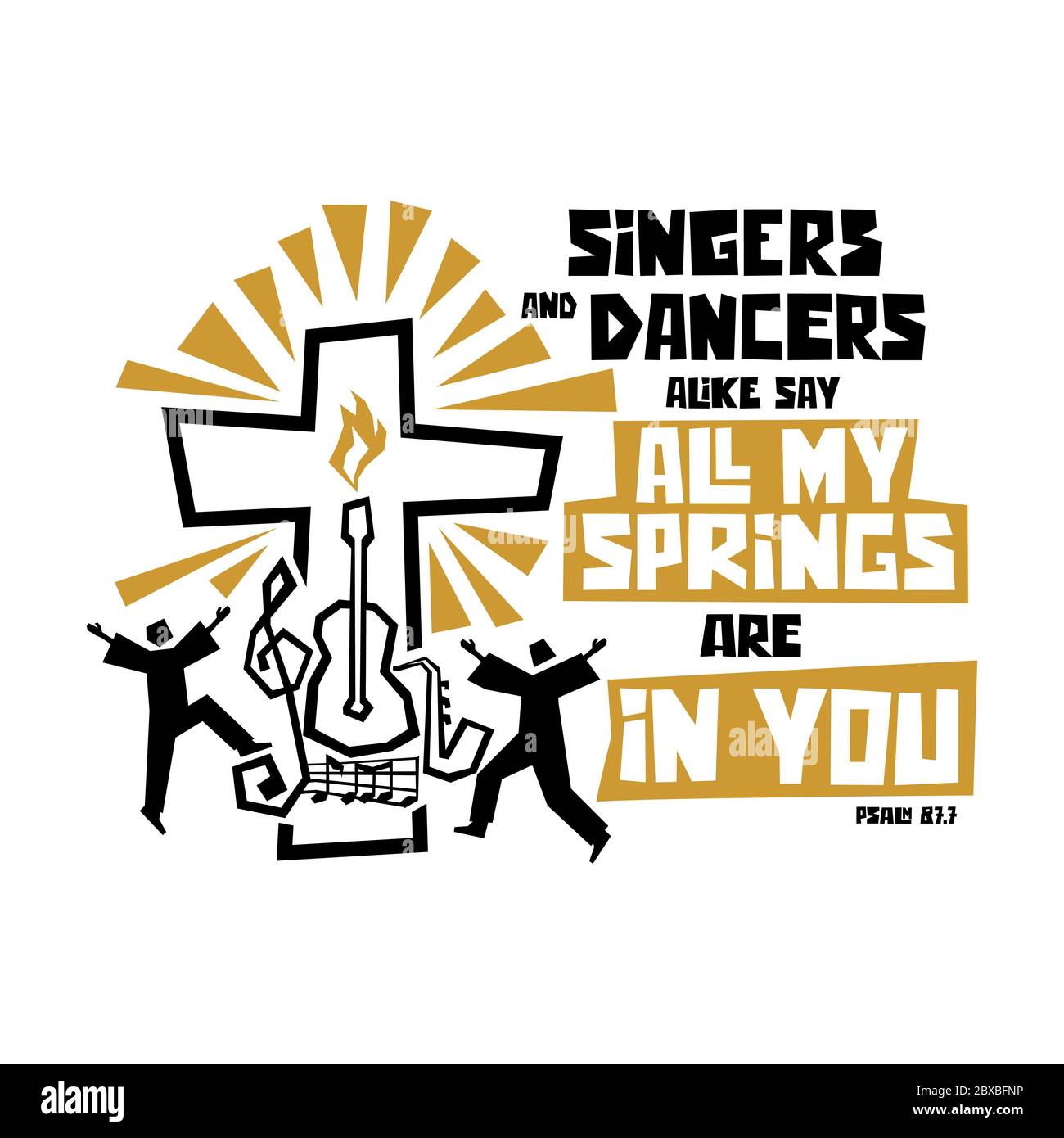 Christian typography, lettering and biblical illustration. Singers and ...