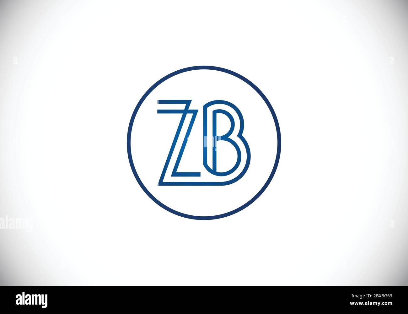 Initial Monogram Letter Z B Logo Design Vector Template. Graphic ...