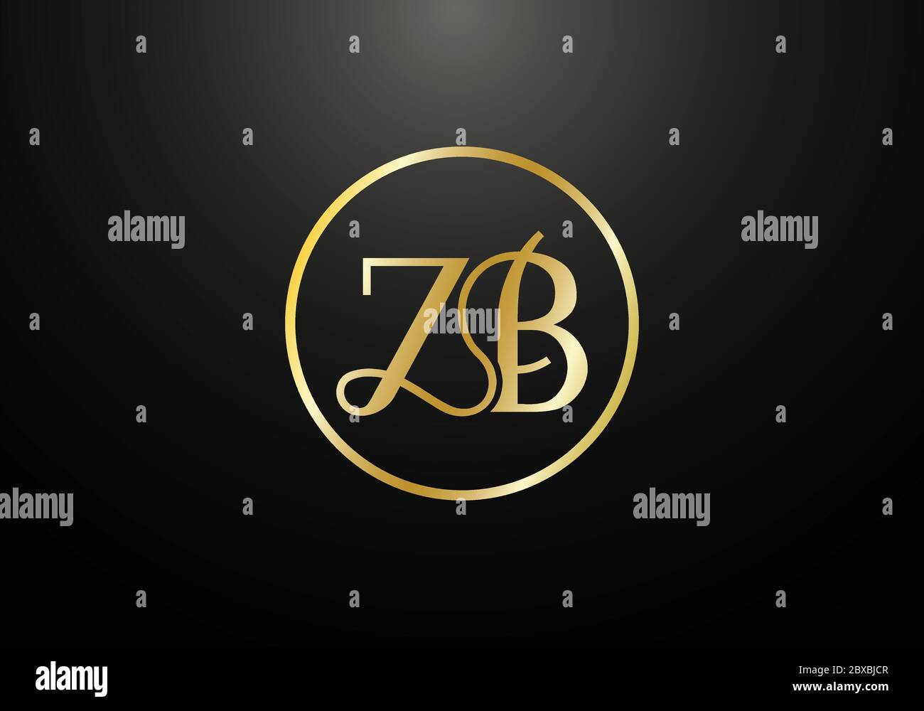 Initial Monogram Letter Z B Logo Design Vector Template. Graphic ...