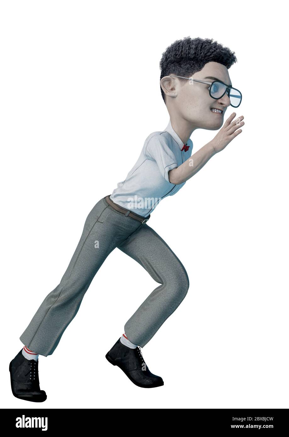nerd cartoon running. This smart boy in clipping path is very useful for yours funny graphic design creations, 3d illustration Stock Photo - Alamy nerd cartoon running. This smart boy in clipping path is very useful for yours funny graphic design creations, 3d illustration Stock Photo - Alamy