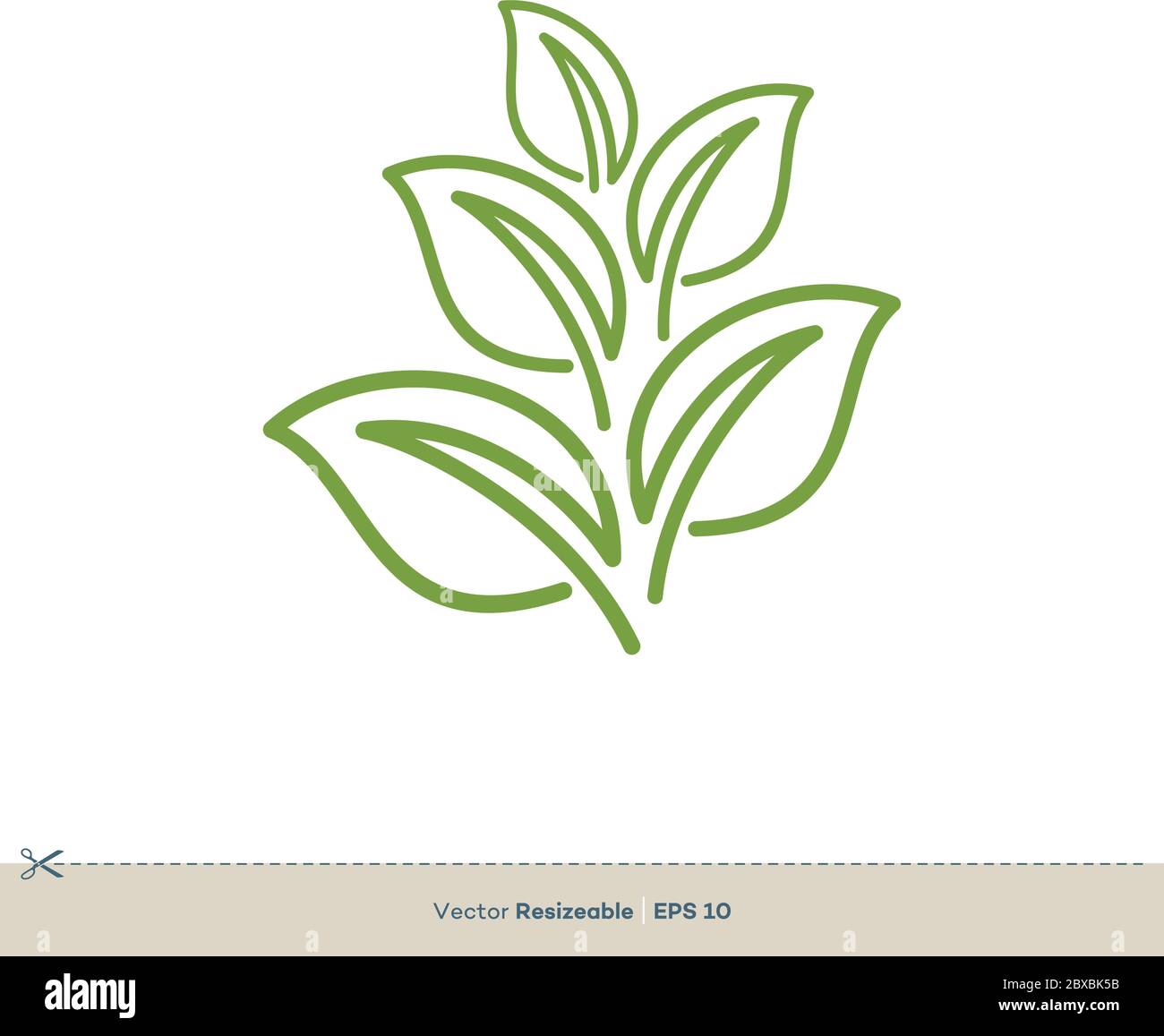 Green Leaves Vector Logo Template Illustration Design. Vector EPS 10. Stock Vector