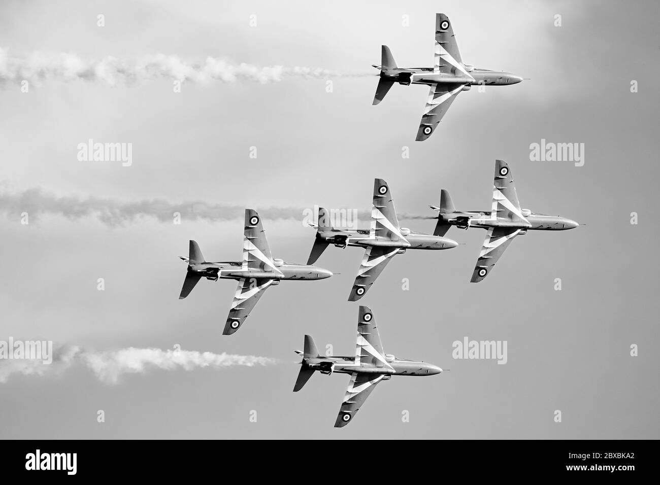 Red Arrows at Sidmouth 25Aug2017 Stock Photo