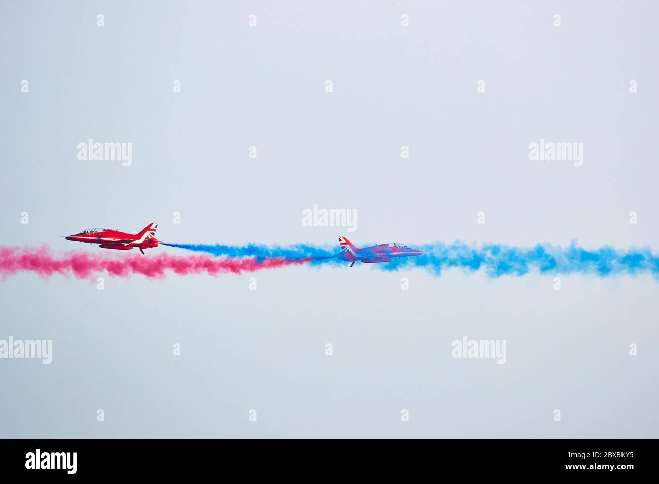 Red Arrows at Sidmouth 25Aug2017 Stock Photo