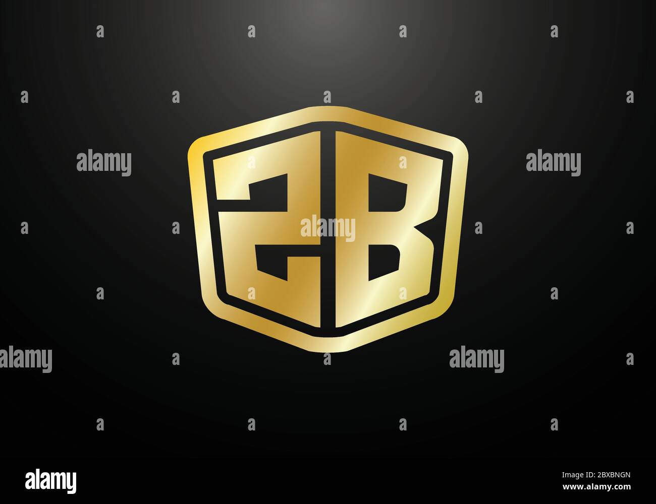 Initial Monogram Letter Z B Logo Design Vector Template. Graphic ...